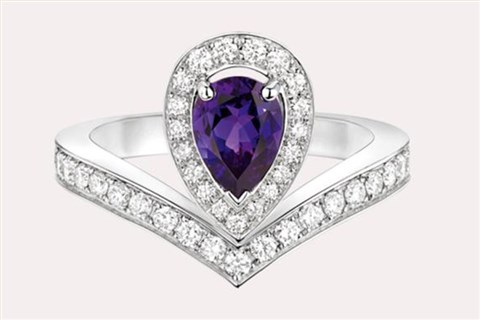 時尚大牌18k金鉆指定制結(jié)婚求婚鑲鉆寶石金戒指MISSG珠寶廠家