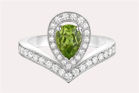 時尚大牌18k金鉆指定制結(jié)婚求婚鑲鉆寶石金戒指MISSG珠寶廠家