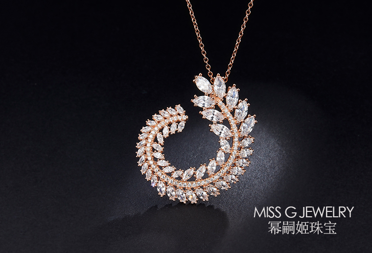 S925銀鍍金鑲鋯吊墜加工定制