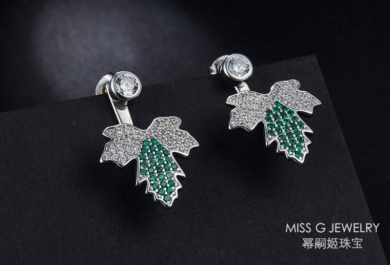 S925銀鑲鋯石耳環(huán)