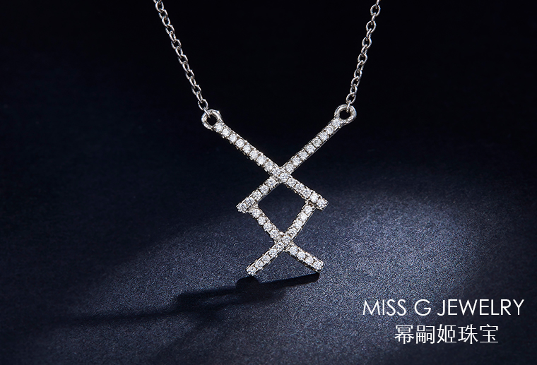 S925銀鑲嵌鋯石項(xiàng)鏈