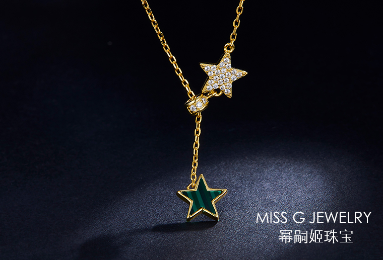 鑲嵌鋯石S925銀項(xiàng)鏈定制