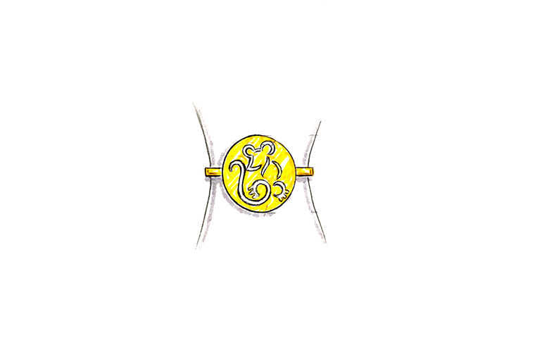 MISSG珠寶原創(chuàng)設(shè)計手繪作品可愛小老鼠925銀飾品手環(huán)手鐲加工定制首飾